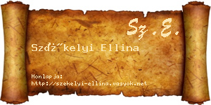 Székelyi Ellina névjegykártya